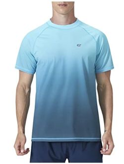 Ezrun Men's Rash Guard Swim Shirts Summer UPF 50+ UV Sun Protection Quick Dry Beach Fishing Water Shirts T Shirts for Men