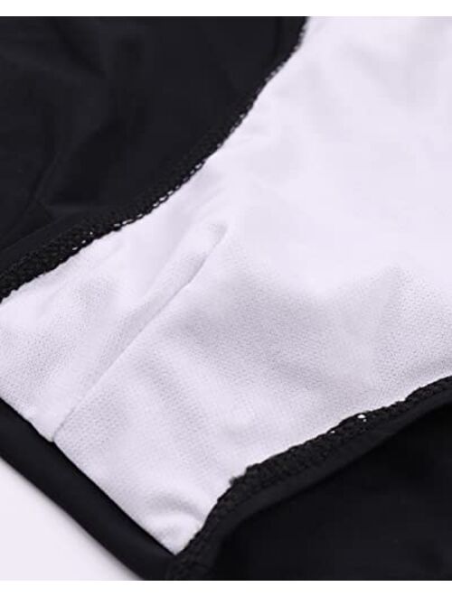 YUZHOU Mens Bikini Swimwear Low Rise Swim Briefs Solid Bathing Suit Sexy Swimsuit with Elastic Drawstring