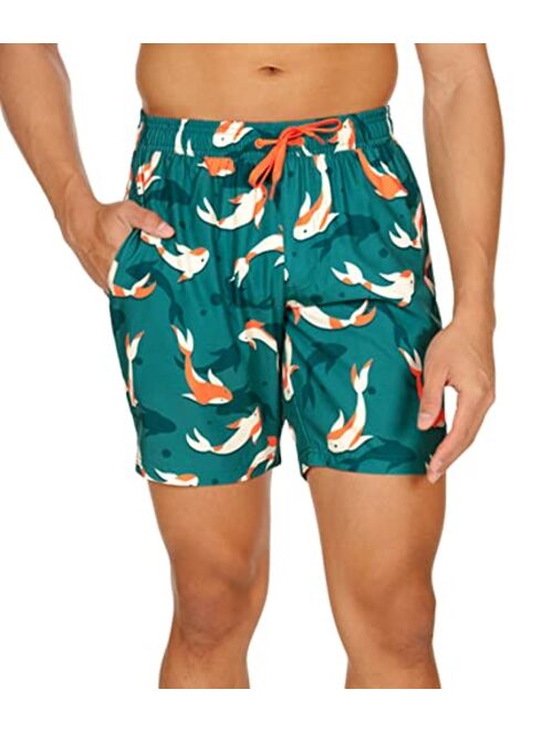 Tipsy Elves Men's Swim Trunks - 7 inch Inseam Swim Trunks for Men 4-Way Stretch Fit for Summer, Beach and Pool Parties