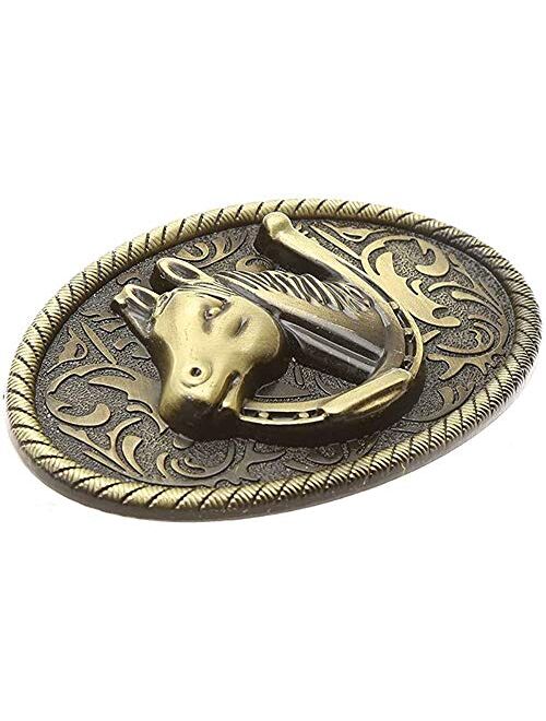 WowoHK Vintage Celtic Knot Belt Buckle for Men Simple Cowboy Belt Buckle