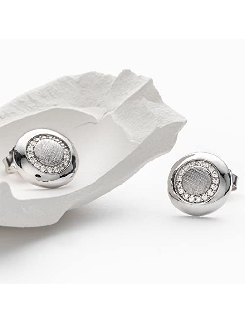 Peora 925 Sterling Silver Infinity Medallion Earrings for Women, Hypoallergenic Fine Jewelry