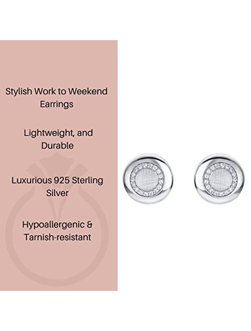 Peora 925 Sterling Silver Infinity Medallion Earrings for Women, Hypoallergenic Fine Jewelry