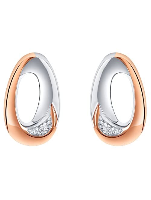 Peora 925 Sterling Silver Open Ellipse Earrings for Women, Hypoallergenic Fine Jewelry