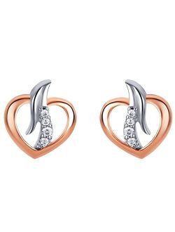 925 Sterling Silver Open Heart Earrings for Women, Hypoallergenic Fine Jewelry
