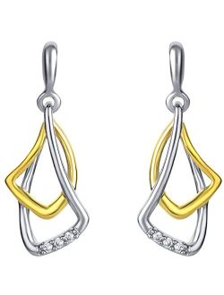 925 Sterling Silver Waterfall Petals Drop Earrings for Women, Hypoallergenic Fine Jewelry