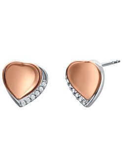 925 Sterling Silver Cupids Heart Earrings for Women, Hypoallergenic Fine Jewelry