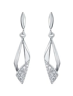 925 Sterling Silver Teardrop Charm Drop Earrings for Women, Hypoallergenic Fine Jewelry