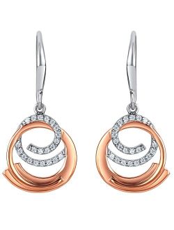 925 Sterling Silver Ocean Wave Drop Earrings for Women, Hypoallergenic Fine Jewelry