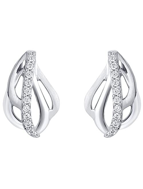 Peora 925 Sterling Silver Infinite Loop Earrings for Women, Hypoallergenic Fine Jewelry