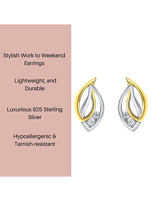 Peora 925 Sterling Silver Open Dewdrops Earrings for Women, Hypoallergenic Fine Jewelry