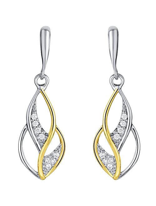 Peora 925 Sterling Silver Infinity Teardrop Earrings for Women, Hypoallergenic Fine Jewelry