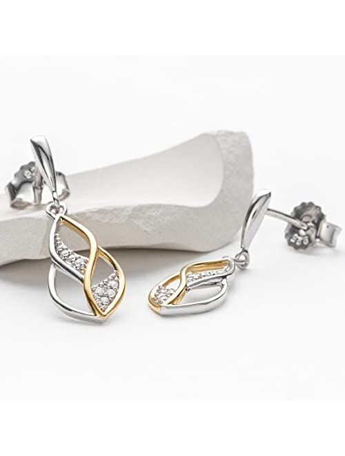 Peora 925 Sterling Silver Infinity Teardrop Earrings for Women, Hypoallergenic Fine Jewelry