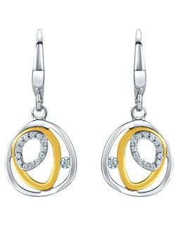 925 Sterling Silver Floating Halo Drop Earrings for Women, Hypoallergenic Fine Jewelry