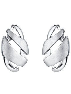 925 Sterling Silver Geometric Swirl Floating Earrings for Women, Hypoallergenic Fine Jewelry