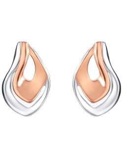 925 Sterling Silver Layered Teardrop Earrings for Women, Hypoallergenic Fine Jewelry