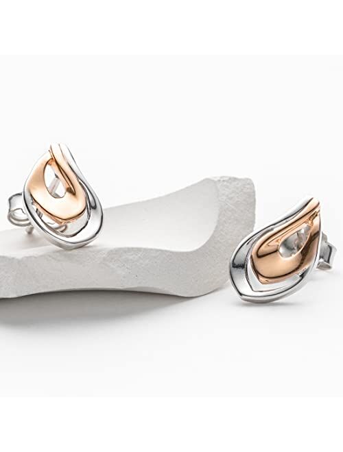 Peora 925 Sterling Silver Layered Teardrop Earrings for Women, Hypoallergenic Fine Jewelry