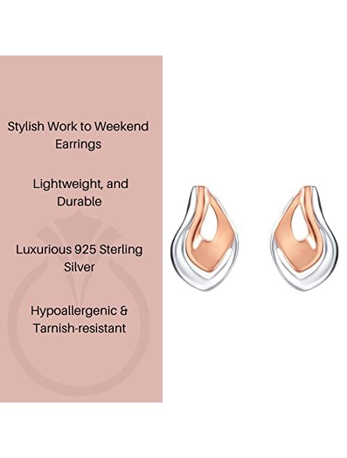 Peora 925 Sterling Silver Layered Teardrop Earrings for Women, Hypoallergenic Fine Jewelry