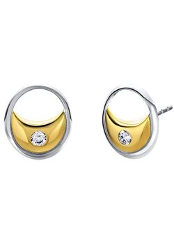 925 Sterling Silver Crescent Charm Earrings for Women, Hypoallergenic Fine Jewelry