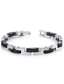 Stylish Surgical Grade Stainless Steel Two-Tone Z Link Bracelet for Men