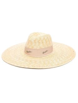 Borsalino wide brim straw hat