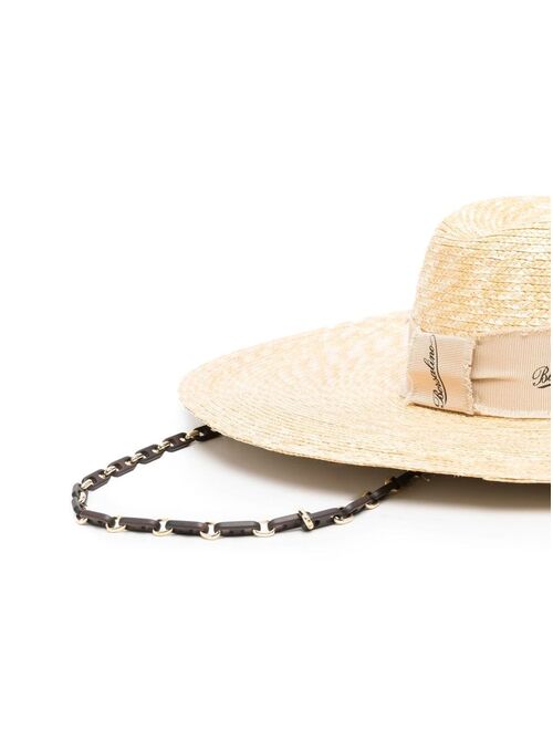 Borsalino wide brim straw hat