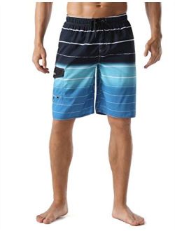ninovino Men's Summer Holiday Swim Trunks Beach Board Shorts with Lining