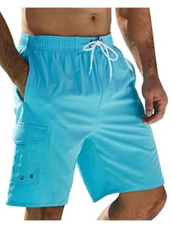SILKWORLD Men's Swim Trunks Quick Dry Swimsuit Shorts with Pockets