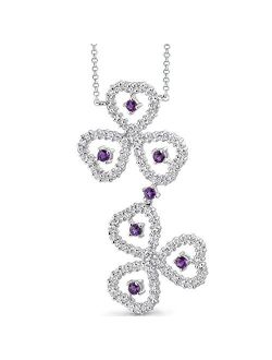 Amethyst Necklace Sterling Silver Round Shape 0.75 Carats