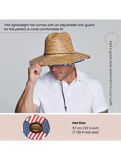 San Diego Hat Co. San Diego Hat Company Men's Straw Lifeguard Hat