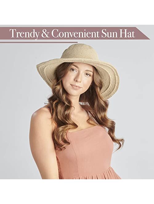 San Diego Hat Co. San Diego Hat Company Women's Cotton Crochet 4 Inch Brim Floppy Hat