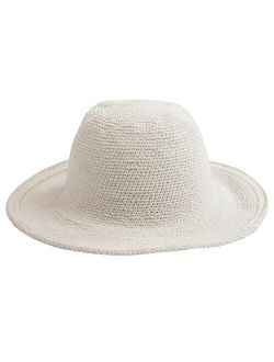 Women's Cotton Crochet Floppy Hat with 3 Inch Brim