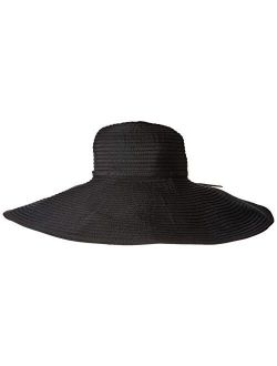 Womens Large Brim Sun Hat, Adjustable Sun Hat, 7 Brim, Black