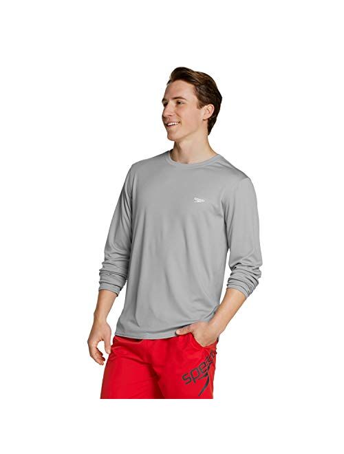 Speedo Men's UV Swim Shirt Basic Easy Long Sleeve Regular Fit