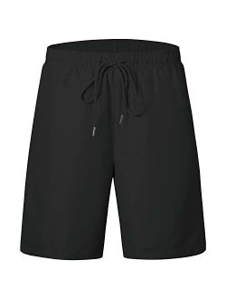 LETAOTAO Big and Tall Swim Trunks for Men Plus Size Swim Shorts Beach Board Shorts Mesh Lining(1X-8X)