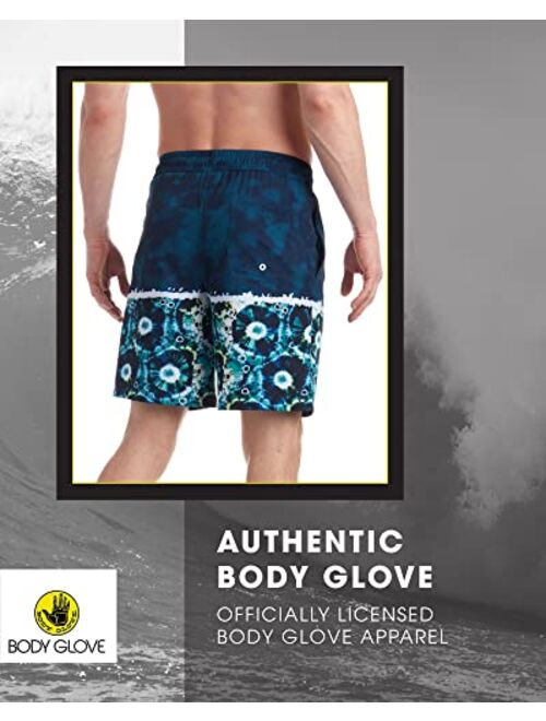 Body Glove Mens Swim Trunks Stretch Fit Bathing Suit for Men 7 Quick Dry Swimwear Board Shorts Swim Suit (S-XXL)