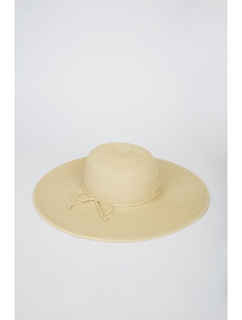 San Diego Hat Company San Diego Hat Co. Bask in the Sun Beige Straw Sun Hat