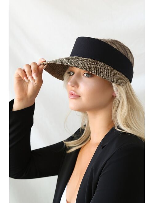 San Diego Hat Company San Diego Hat Co. Bright Sunlight Natural Multi High Crown Straw Visor