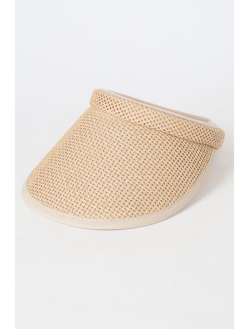 San Diego Hat Company San Diego Hat Co. Heart and Sol Tan Woven Visor
