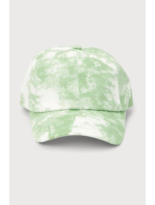 San Diego Hat Company San Diego Hat Co. Colorful Charm Lime Green Tie Dye Baseball Cap