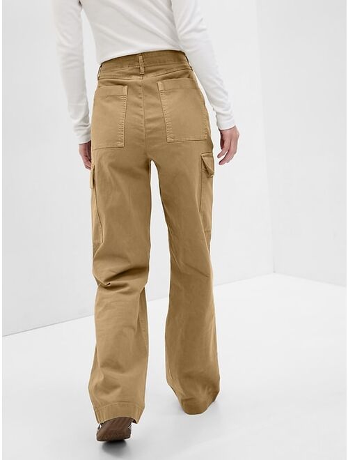 Gap Loose Khaki Cargo Pants with Washwell