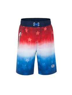 Rokka&Rolla Little and Big Boys' 4-Way Stretch Quick Dry Board Shorts Swim Trunks with Mesh Lining UPF50+