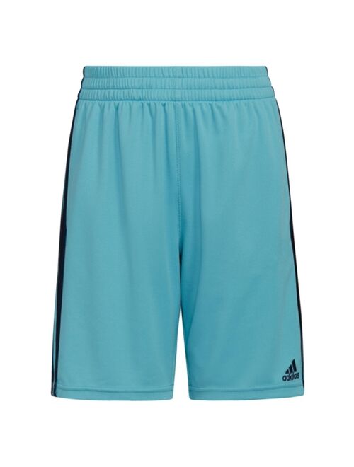 ADIDAS Big Boys Drawstring Elastic Waistband Classic Three Stripes Shorts