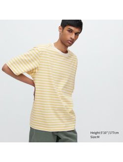 Oversized Striped Half-Sleeve T-Shirt