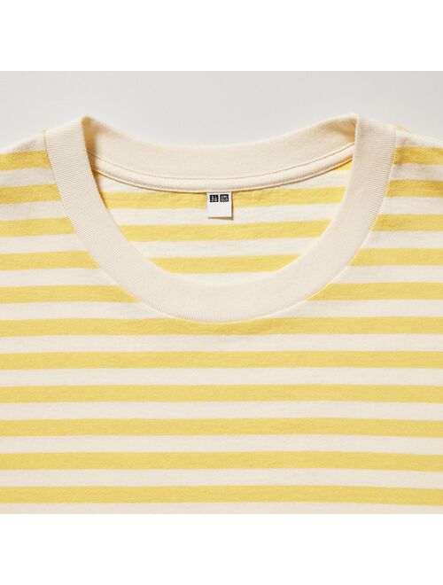 UNIQLO Oversized Striped Half-Sleeve T-Shirt