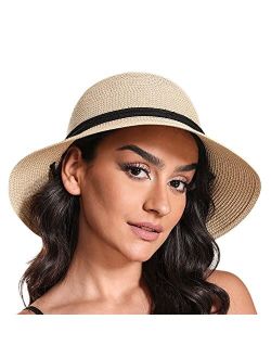 Joywant Womens Sun Hats Lanyard UPF 50+ Beach Hats for Women