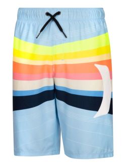 Big Boys Point Pull On Elastic Waistband Swim Trunks