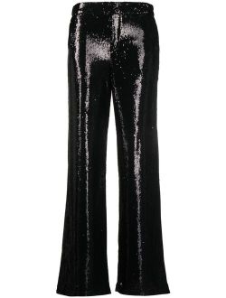 P.A.R.O.S.H. sequinned straight-leg trousers