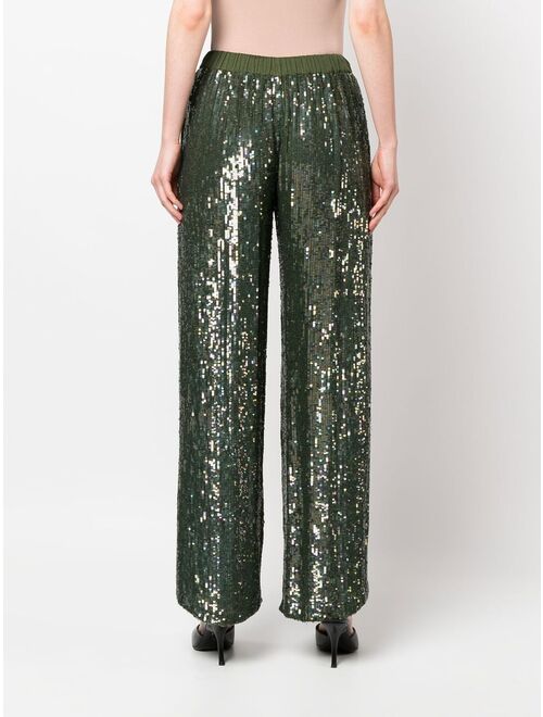 P.A.R.O.S.H. sequin wide-leg trousers