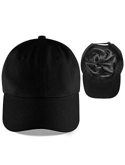 Leotruny Satin Lined Baseball Cap Combats Frizzy Hair Adjustable Dad Hat