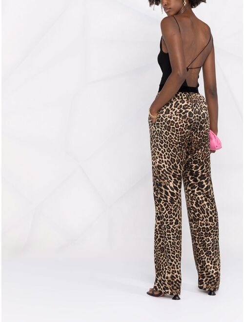 TOM FORD leopard-print straight-leg trousers